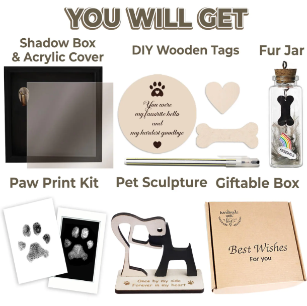 Pet Memorial Shadowbox, Dog Condolence Gifts, Pet Loss Sympathy Gifts, Pet Shadow Box, Pet Memorial, Cat Lover Gift, Christmas Gift