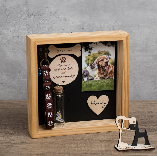 Pet Memorial Shadowbox, Dog Condolence Gifts, Pet Loss Sympathy Gifts, Pet Shadow Box, Pet Memorial, Cat Lover Gift, Christmas Gift